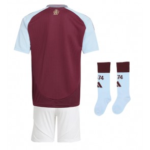 Billiga Aston Villa Hemmatröja Barn 2024-25 Kortärmad (+ Korta byxor)